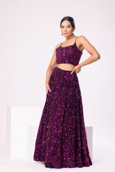 Pink velvet lehnga - kasumi.in